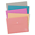 U Brands U-Eco™ Poly Document Holders, 0.59" Expansion, Letter (8 1/2" x 11"), Assorted Colors, Pack Of 10