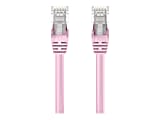 Belkin - Patch cable - RJ-45 (M) to RJ-45 (M) - 6 in - 0.2 in - UTP - CAT 6 - molded, snagless, stranded - pink