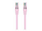 Belkin - Patch cable - RJ-45 (M) to RJ-45 (M) - 15.2 cm - 0.2 in - UTP - CAT 6 - molded, snagless, stranded - pink 1 thumbnail image
