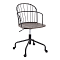 LumiSource Riley High-Back Office Chair, Dark Walnut/Black