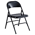 Lorell® Metal Folding Chair, Black, Set Of 4 1 thumbnail image