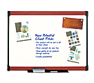 FORAY™ Porcelain Magnetic Dry-Erase Whiteboard, 36" x 48",  Mahogany Finish Frame 1 thumbnail image