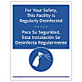 ComplyRight™ Coronavirus And Health Safety Posting Notice, Facility Regularly Disinfected, English, 8-1/2" x 11" 1 thumbnail image