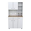 Inval® Galley Kitchen Storage Cabinet, Microwave, 49-1/8"H x 23-5/8"W x 16-15/16"D, White