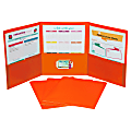 C-Line 3-Pocket Poly Portfolios, Letter (8-1/2” x 11”), Orange, Box Of 24 Portfolios 1 thumbnail image