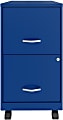 Realspace® SOHO Smart 18"D Vertical 2-Drawer Mobile File Cabinet, Blue