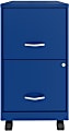 Realspace® SOHO Smart 18"D Vertical 2-Drawer Mobile File Cabinet, Blue 1 thumbnail image