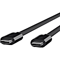 Belkin Thunderbolt 3 Cable (USB-C to USB-C) (100W) (1.6ft/0.5m) - First End: 1 x USB Type C Male Thunderbolt 3 - Second End: 1 x USB Type C Male Thunderbolt 3 - 40 Gbit/s - Black