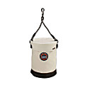 Ergodyne Arsenal 5740T Leather-Bottom Bucket With Swivel Clip And Top, 17" x 12-1/2", White