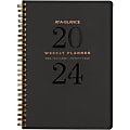 2024 AT-A-GLANCE® Signature Lite Weekly/Monthly Planner, 5-1/2" x 8-1/2", Black, January To December 2024, YP200L05