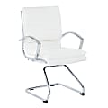 Office Star™ SPX23595C Faux Leather Mid-Back Guest Chair, White