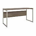 Bush® Business Furniture Hybrid 60"W x 24"D Computer Table Desk With Metal Legs, Modern Hickory, Standard Delivery