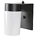 Luminance LED Cylinder Porch Fixture With Photocell, 9 Watts, 4000K/Cool White, 850 Lumen, Black/White Acrylic Lens 1 thumbnail image