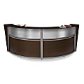 OFM Double-Marque Reception Station With Plexi, Walnut