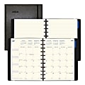 Filofax® 17-month Planner, Twin-wire Binding With Flexible Leather-look Cover, 10-7/8" X 8-1/2", Black, August 2019 To December 2020