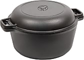 Commercial Chef 5-Quart Cast Iron Skillet/Pot Combo, Black 1 thumbnail image