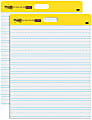 Post-it Self-Stick Wall Pad, 20" x 23", White, Primary Ruled, 2 Pads Of 20 Sheets