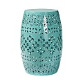 Baxton Studio Lavinia Outdoor Side Table, 18-5/16"H x 12-1/4"W x 12-1/4"D, Teal