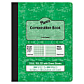 Pacon® Wide-Ruled Composition Book, 9 7/8" x 7 1/2", Quadrille Ruled, Green, Pack Of 24