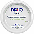 Dixie Basic® 8-1/2" Lightweight Paper Plates by GP Pro - Microwave Safe - 8.5" Diameter - White - Paper Body - 125/Pack - 4 / Carton 1 thumbnail image