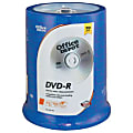 Office Depot® Brand DVD-R Recordable Media Spindle, 4.7GB/120 Minutes, Pack Of 100