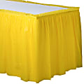 Amscan Plastic Table Skirts, Yellow Sunshine, 21’ x 29”, Pack Of 2 Skirts