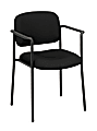 HON® Scatter Stacking Guest Chair, Fixed Arms, Fabric, Black 1 thumbnail image