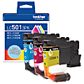 Brother LC5013PK Standard Yield Cyan, Magenta, and Yellow Ink Cartridges 1 thumbnail image
