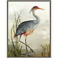 Amanti Art Grey Heron by Aimee Wilson Framed Canvas Wall Art Print, 18" x 24", Graywash