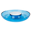 Mind Reader 2-Compartment Chips And Dip Bowl Set, 13" x 2-1/4", Blue