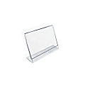 Azar Displays Acrylic L-Shaped Sign Holders, 2 1/2" x 3 1/2", Clear, Pack Of 10 1 thumbnail image