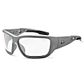 Ergodyne Skullerz® Safety Glasses, Baldr, Anti-Fog, Matte Gray Frame, Clear Lens
