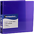 JAM PAPER 3 Ring Plastic Binder, 1 inch, Purple 1 thumbnail image