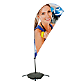Custom Full-Color 7' Teardrop Sail Sign Flag With Cross Base & Water Ballast, Printed 1-Side 1 thumbnail image