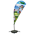 Custom Full-Color 10' Teardrop Sail Sign Flag With Cross Base & Water Ballast, Printed 1-Side 1 thumbnail image
