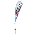 Custom Full-Color 13.5' Teardrop Sail Sign Flag With Ground Spike, Printed 1-Side 1 thumbnail image