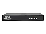 Tripp Lite Secure KVM Switch, DisplayPort to DisplayPort - 4 Ports, 4K, NIAP PP3.0 Certified, Audio, Single Monitor - KVM / audio switch - 4 x KVM / audio - 1 local user - desktop - TAA Compliant