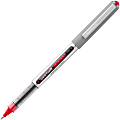 uni-ball® Vision™ Liquid Ink Rollerball Pen, Fine Point, 0.7 mm, Gray Barrel, Red Ink