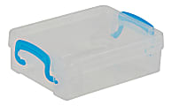 Super Stacker Crayon Box, Clear with Blue Handles 1 thumbnail image