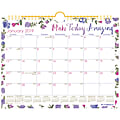 Cambridge® Monthly Wall Calendar, 11" x 8 1/2", Happy Thoughts, January 2019 to December 2019