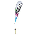 Custom Full-Color 13.5' Teardrop Sail Sign Flag With Ground Spike, 2-Sided 1 thumbnail image