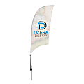 Custom Full-Color 8' Razor Sail Sign With Ground Spike, 1-Sided