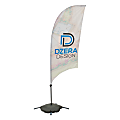 Custom Full-Color 8' Razor Sail Sign Flag With Cross Base & Water Ballast, 1-Sided 1 thumbnail image