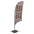 Custom Full-Color 11.5' Razor Sail Sign Flag With Cross Base & Water Ballast, 1-Sided 1 thumbnail image