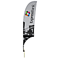 Custom Full-Color 15.5' Razor Sail Sign Flag With Ground Spike, 1-Sided 1 thumbnail image