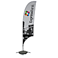 Custom Full-Color 15.5' Razor Sail Sign Flag With Cross Base & Water Ballast, 1-Sided 1 thumbnail image