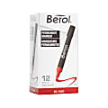 Berol By Eberhard Faber® 3000® Chisel-Tip Permanent Markers, Red, Pack Of 12