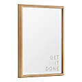 Kate and Laurel Blake Non-Magnetic Framed Dry-Erase Printed Glass, 18” x 24”, Get It Done by The Creative Bunch Studio, Natural Plastic Frame 1 thumbnail image