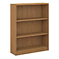 Bush Furniture Universal 3 Shelf Bookcase, Snow Maple, Standard Delivery