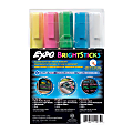 EXPO® Bright Sticks® Wet-Erase Fluorescent Markers, Assorted Colors, Pack Of 5